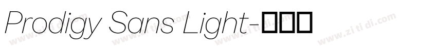 Prodigy Sans Light字体转换